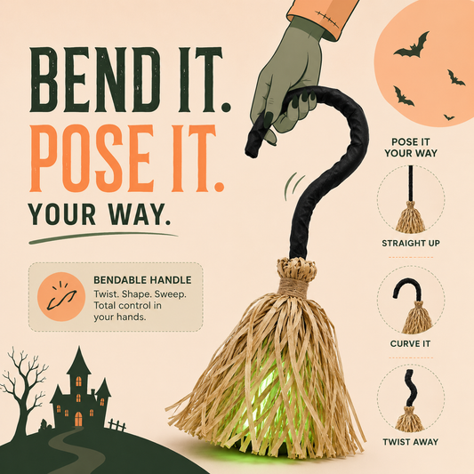 🎃Every witch needs her broom 🧹- the real one does this across your floor, sweeping as it goes.