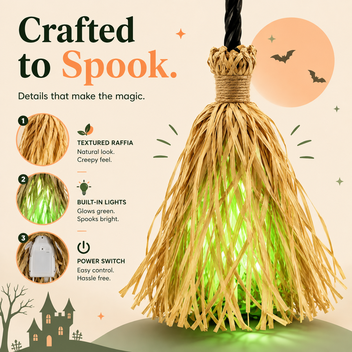 🎃Every witch needs her broom 🧹- the real one does this across your floor, sweeping as it goes.